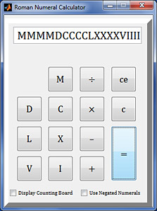 Callum developed a calculator that uses only Roman numerals for his final year project