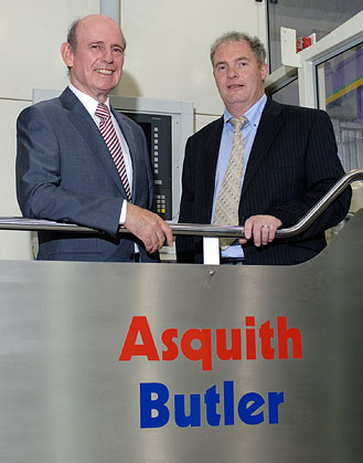 Professor Myers [left] with Paul Hinchcliffe [right] of Asquith Butler