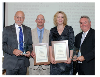 Ruth Taylor receives her Enterprise Educator award as part of the University Enterprise Awards 2012