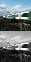 fast moving train