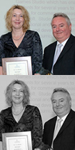 Ruth Taylor receives her Enterprise Educator award at the 2012 University Enterprise Awards
