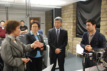 Delegates from Huazhong University of Science and Technology tour the University of Huddersfield's EPSRC Centre for Innovative Manufacturing in Advanced Metrology