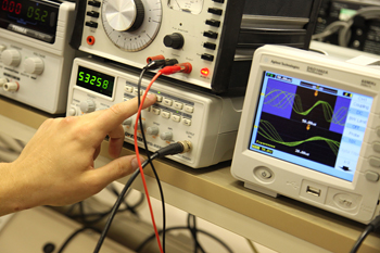 Industry standard electronic engineering equipment used by students